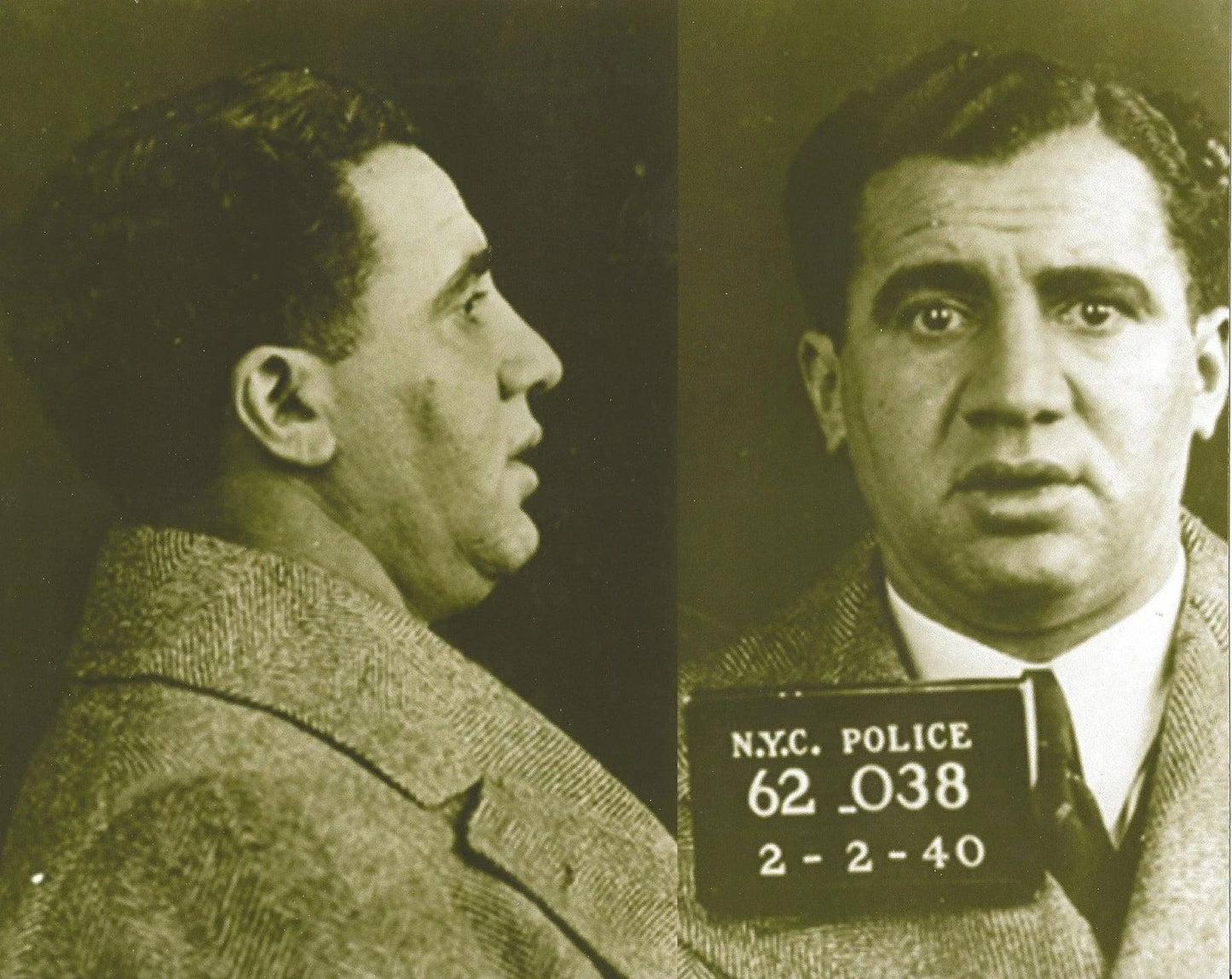 Abe Reles Mug Shot Keychain Mafia Organized Crime Mobster Mob Picture Bw