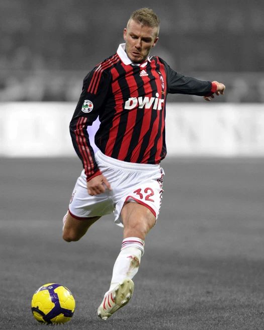 Ac Milan David Beckham Glossy Keychain Spotlight Keychain Football Print Soccer