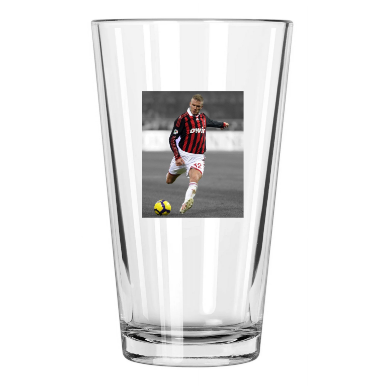 Ac Milan David Beckham Photo Spotlight Football Soccer Pint Beer Drinking Glass