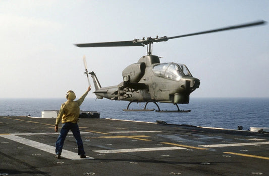 Ah 1T Sea Cobra Launching From The Amphibious Assault Ship Keychain Picture Keychain