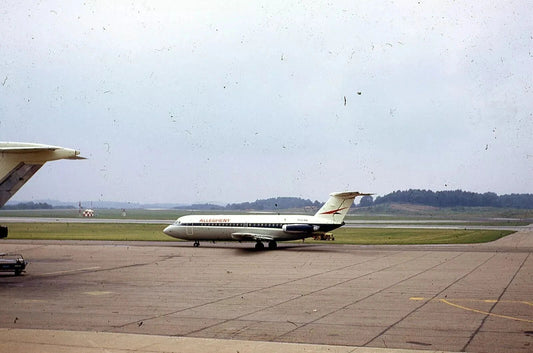 Allegheny Airlines Bac 111 Jet Acron Canton Airport Retro Picture Photo