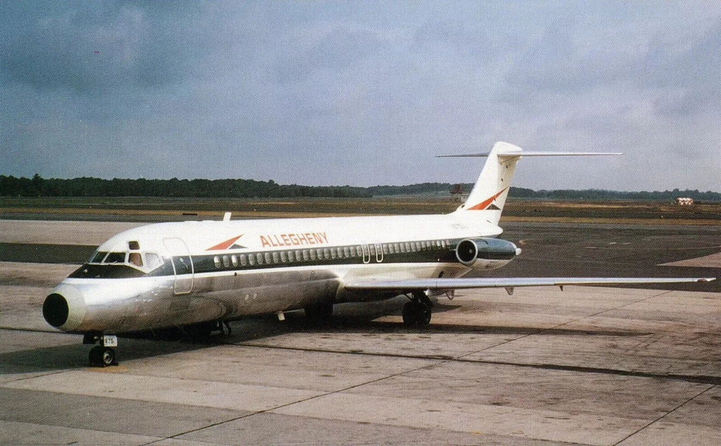 Allegheny Airlines Dc 30 Airport Jet Plane Usair Retro Picture Photo