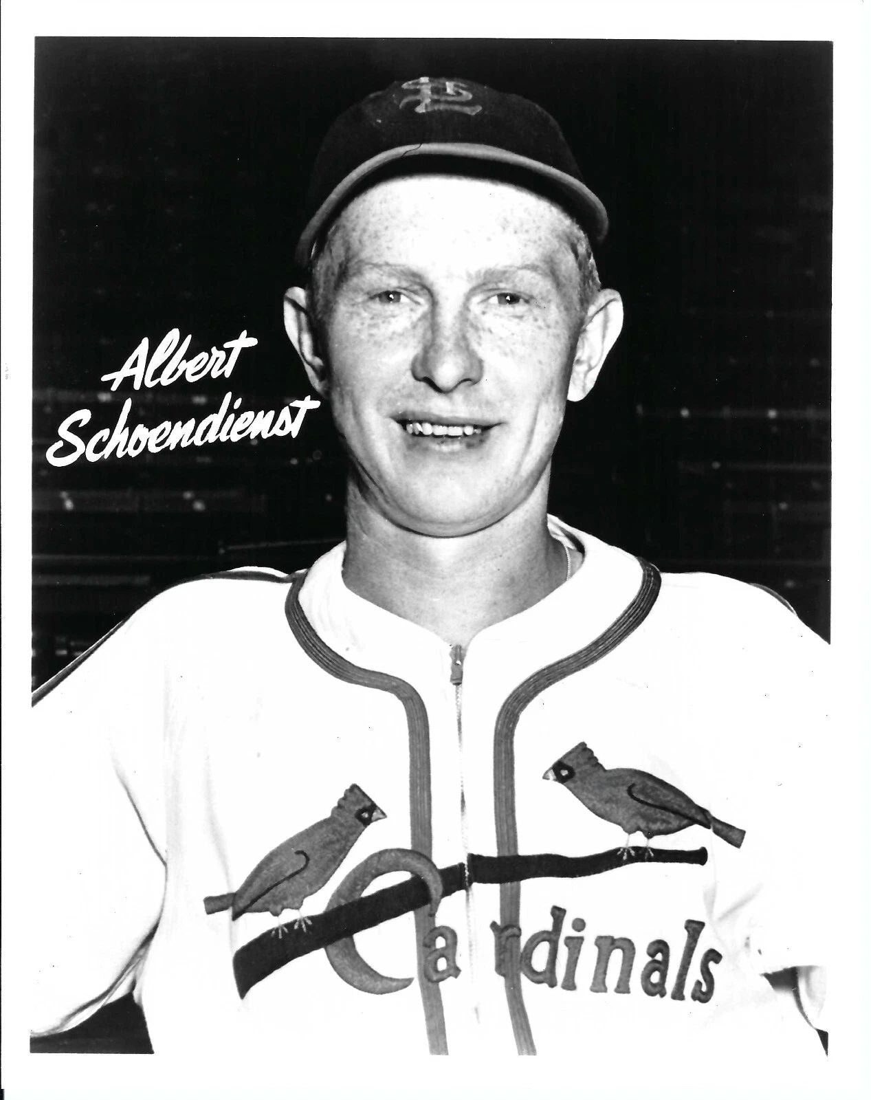 Al Red Schoendienst Keychain St Louis Cardinals Baseball Picture Mlb Bw