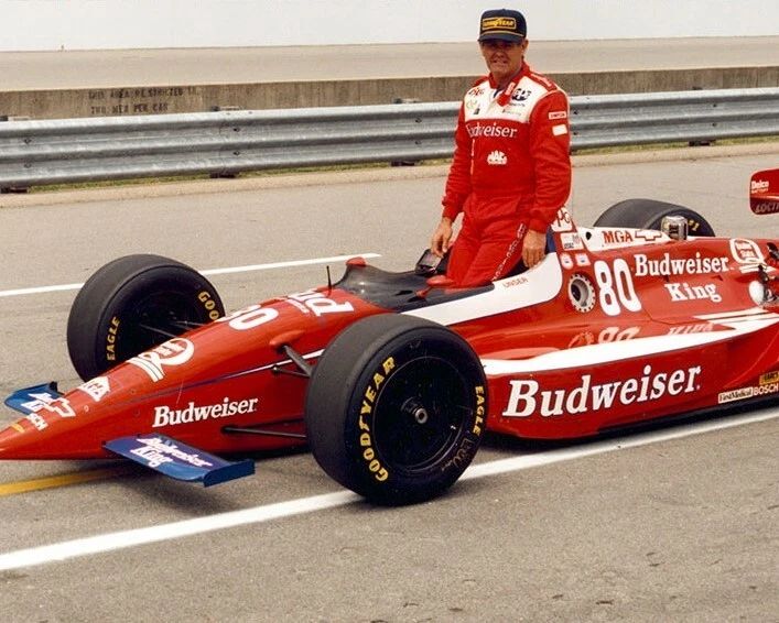 Al Unser Sr Keychain Indy Auto Racing Picture With Car