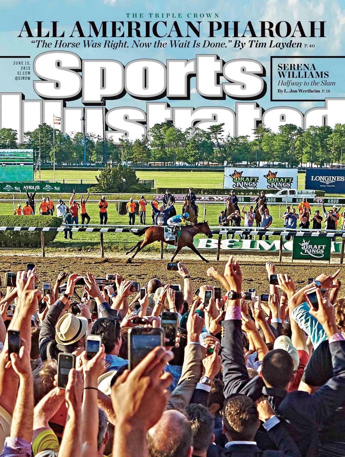 American Pharoah Keychain Horse Racing Magazine Picture Jockey