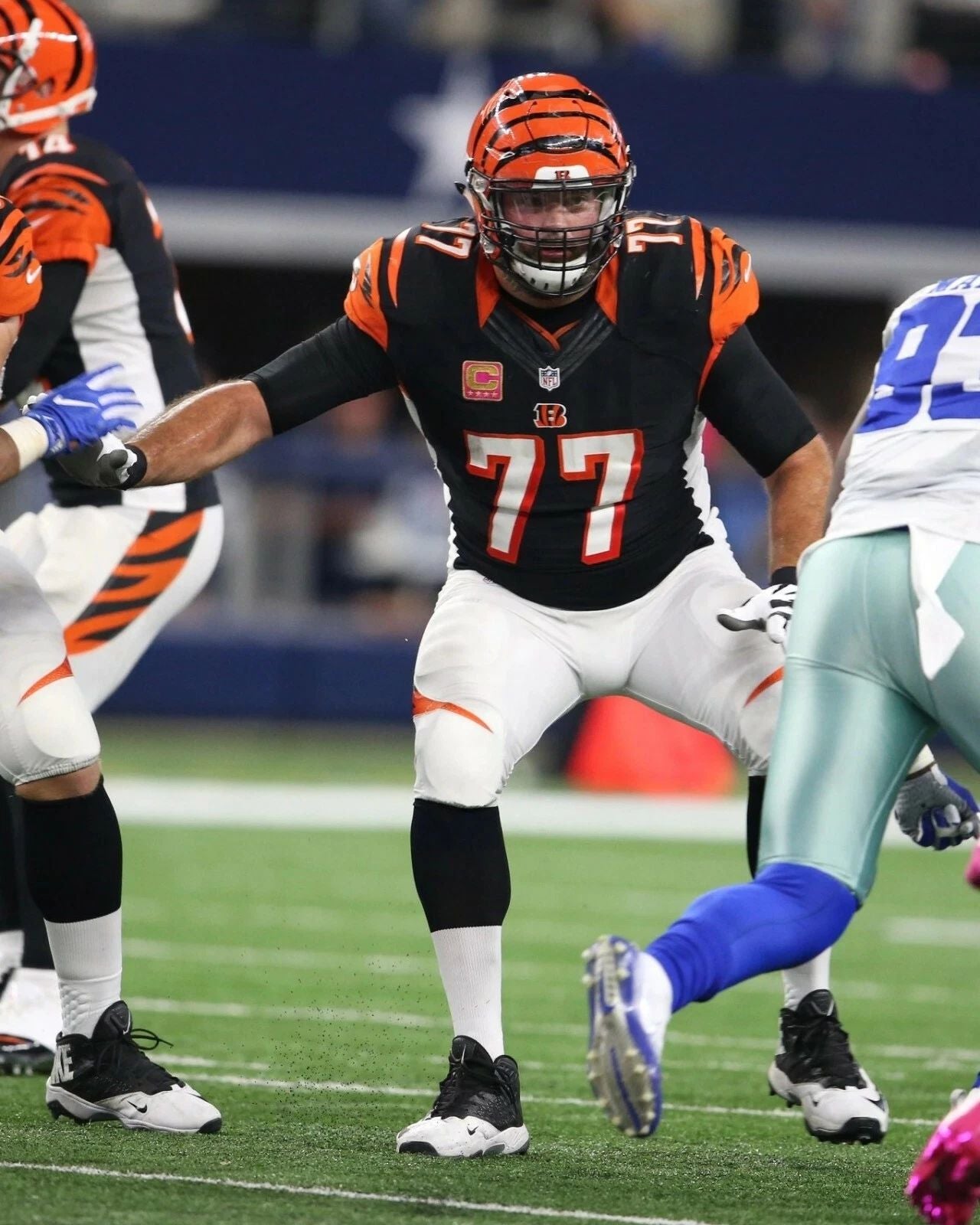 Andrew Whitworth Keychain Cincinnati Bengals Picture Nfl Football Game Action