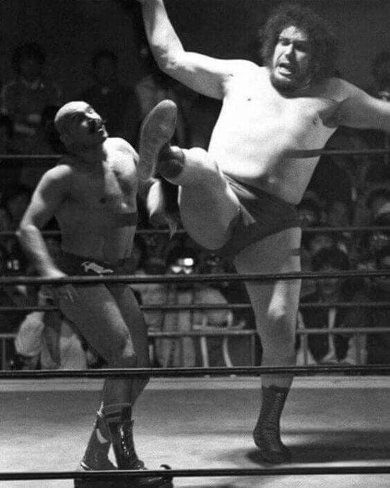 Andre The Giant V Iron Sheik Keychain Keychain Wrestling Picture Wwf