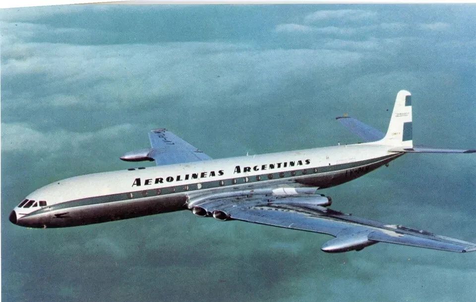 Argentina Airlines Aerolineas Argentinas Comet Iv Jet Picture Keychain
