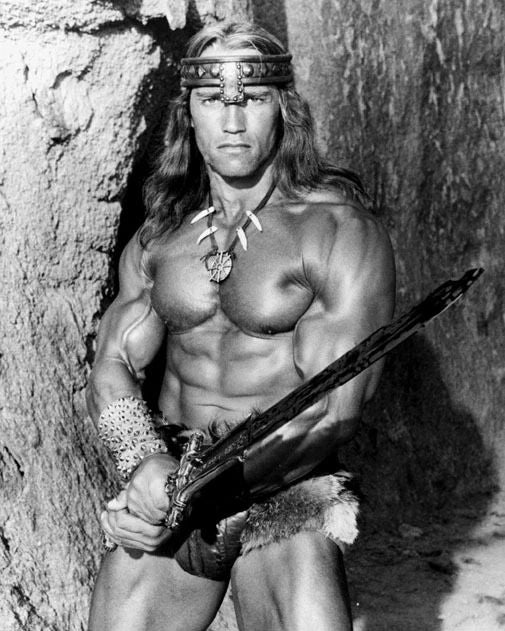 Arnold Schwarzenegger Glossy Keychain Conan The Barbarian Keychain