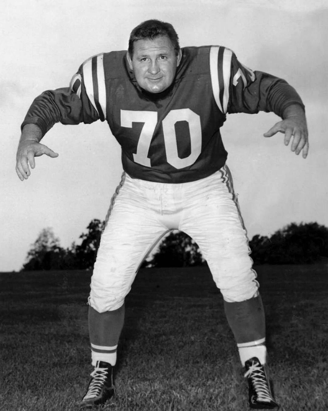 Art Donovan Keychain Baltimore Colts Picture Nfl Football Bw