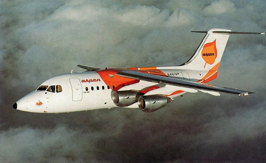 Aspen Airlines Bae 146 British Airplane Vintage Retro Picture Photo