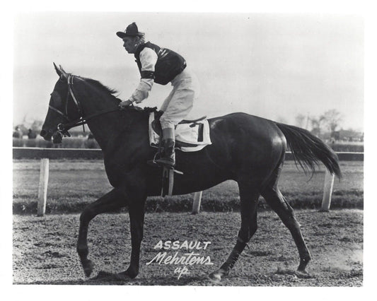 Assault Keychain Horse Racing Picture Jockey Warren Mehrtens