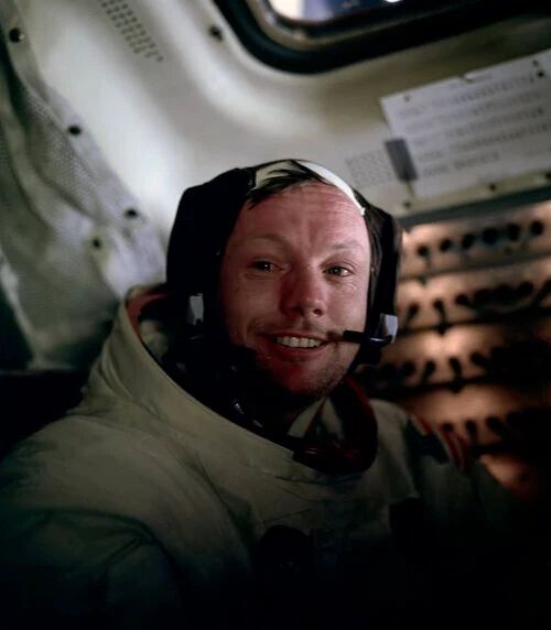 Astronaut Neil Armstrong Apollo 11 After Walking On Moon Keychain Picture