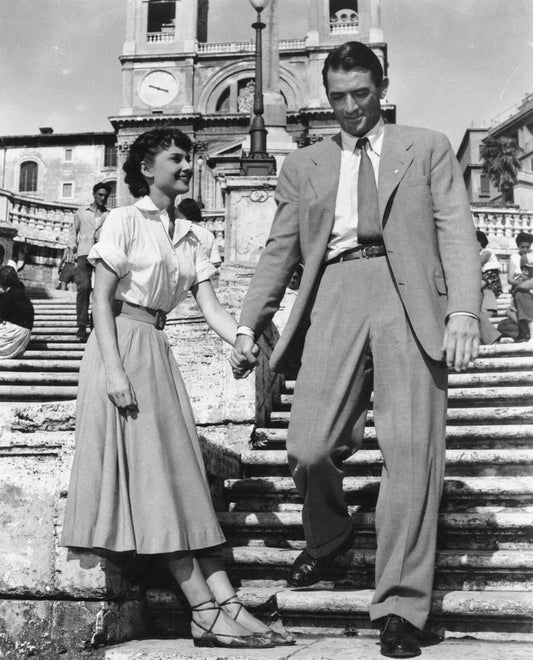 Audrey Hepburn Gregory Peck Roman Holiday Classic Movie Picture Keychain 5 X 7