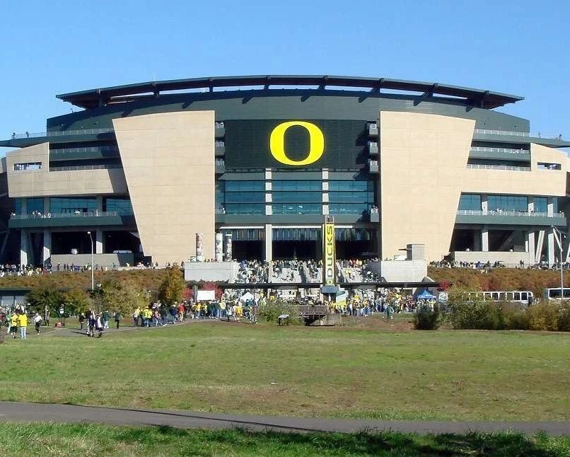 Autzen Stadium Keychain Picture Oregon Ducks Ncaa Football