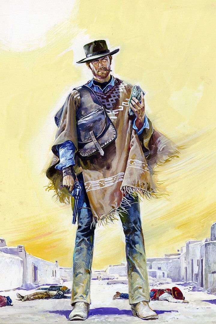 A Fistful Of Dollars 1964 Clint Eastwood Cult Western Wall Art Poster