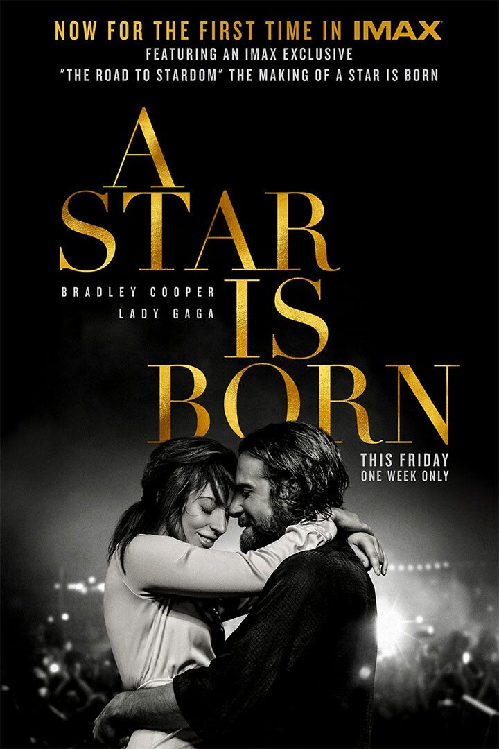 A Star Is Born Bradley Cooper Lady Gaga 2018 Movie Romance Wall Poster