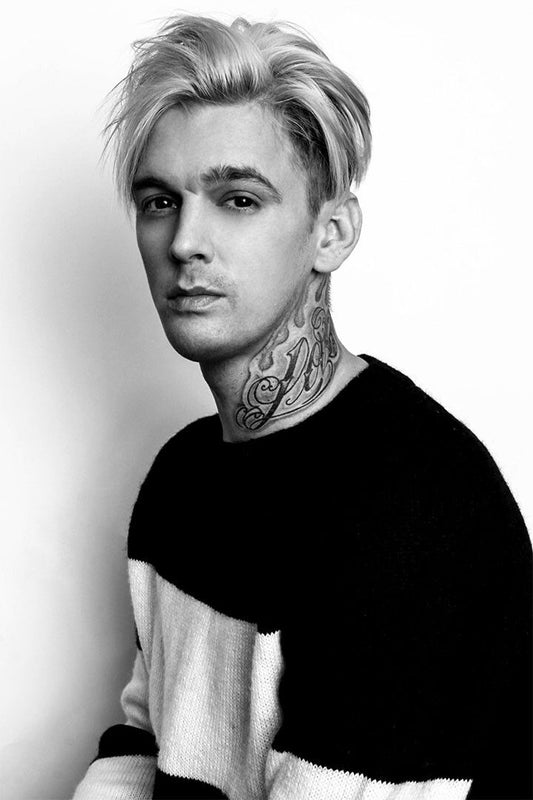 Aaron Carter Singer Rapper Black White Jigsaw Puzzle Jigsaw Puzzle