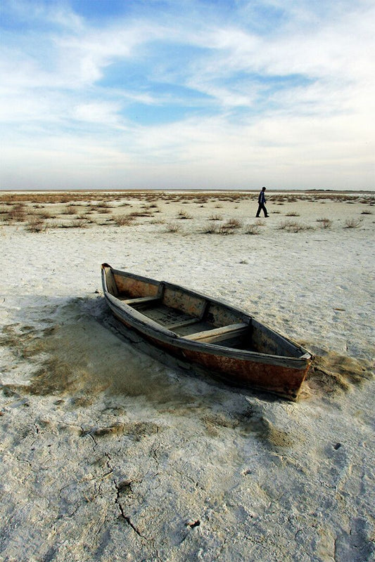 Abandoned Fishing Vessel In Receded Area Of Aral Sea Jigsaw Puzzle