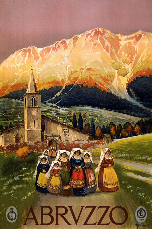 Abruzzo Italy 1920S Classic Italian Village Vintage Travel Jigsaw Puzzle