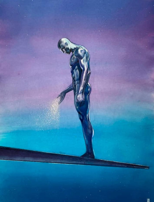 Abstract Sculpture Male Figure Silhouette Print Poster