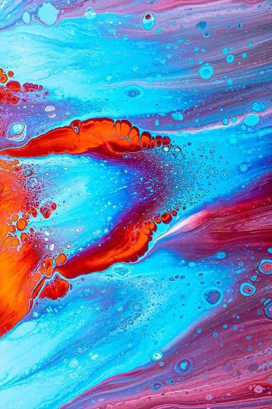 Abstract Background With Blue And Red Stains Art Wall Decor Jigsaw Puzzle