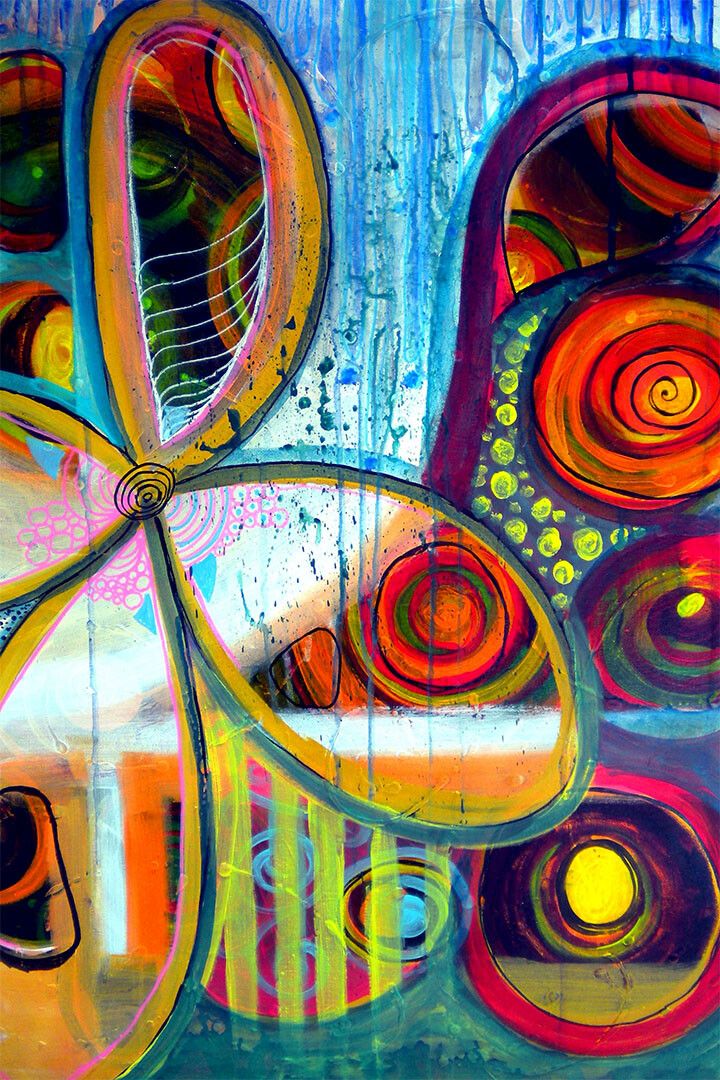 Abstract No Way Out Colourful Figures Print Jigsaw Puzzle