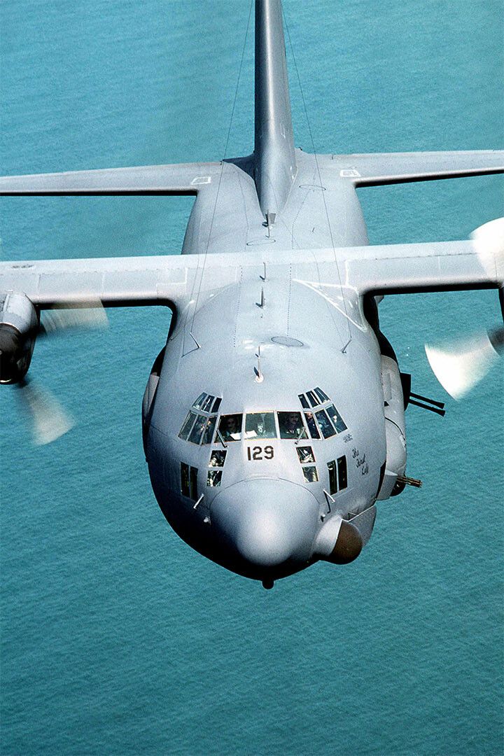 Ac130H Spectre Gunship Shooting Flares Jigsaw Puzzle