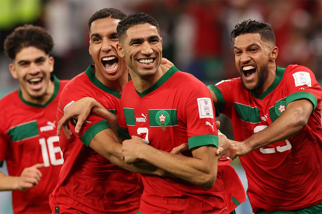 Achraf Hakimi Goal Celebration Morocco World Cup Wall Art Home Poster