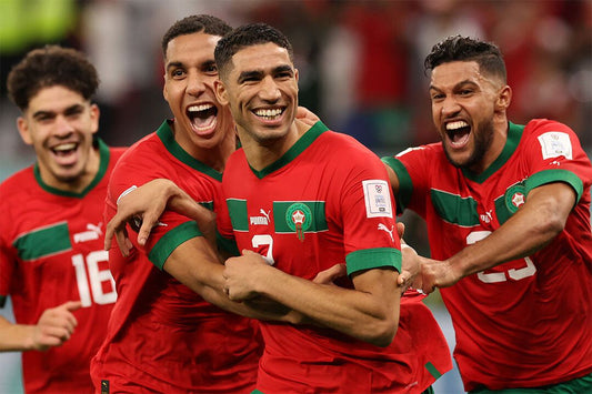 Achraf Hakimi Goal Celebration Morocco World Cup Jigsaw Puzzle