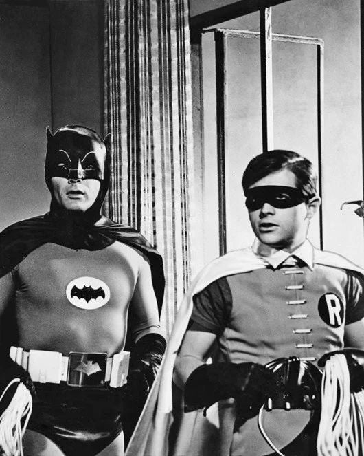 Action Tv Show Batman & Robin Glossy Keychain Keychain Adam West Burt Ward Print