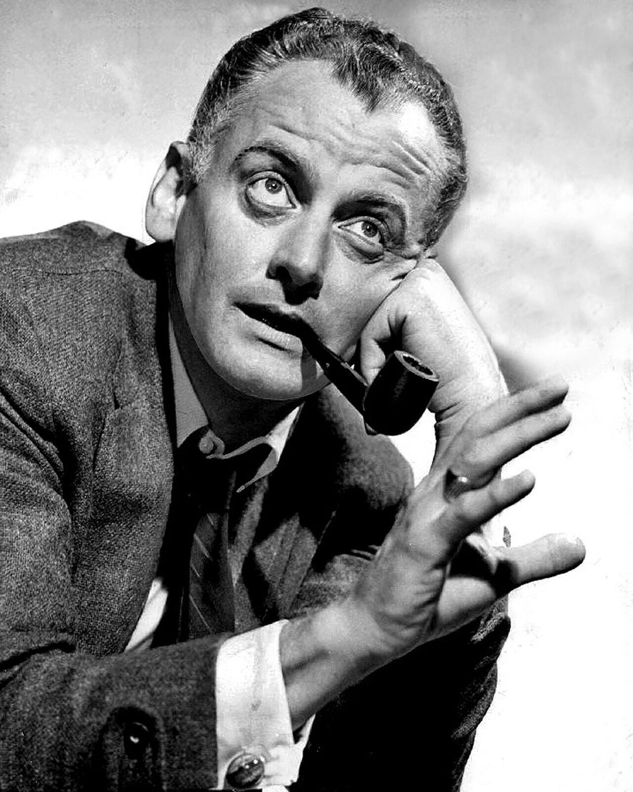 Actor Art Carney Smoking A Pipe In Classic Portrait Picture Photo