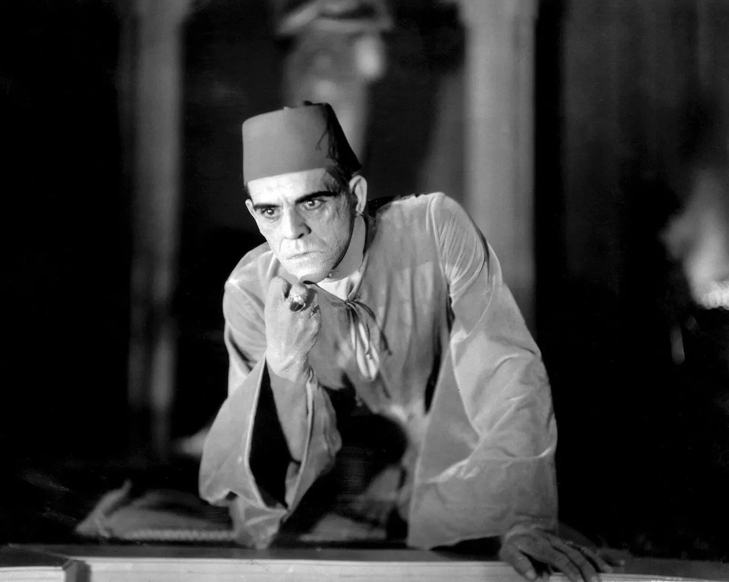Actor Boris Karloff In Classic 1932 Horror Film The Mummy Picture Keychain