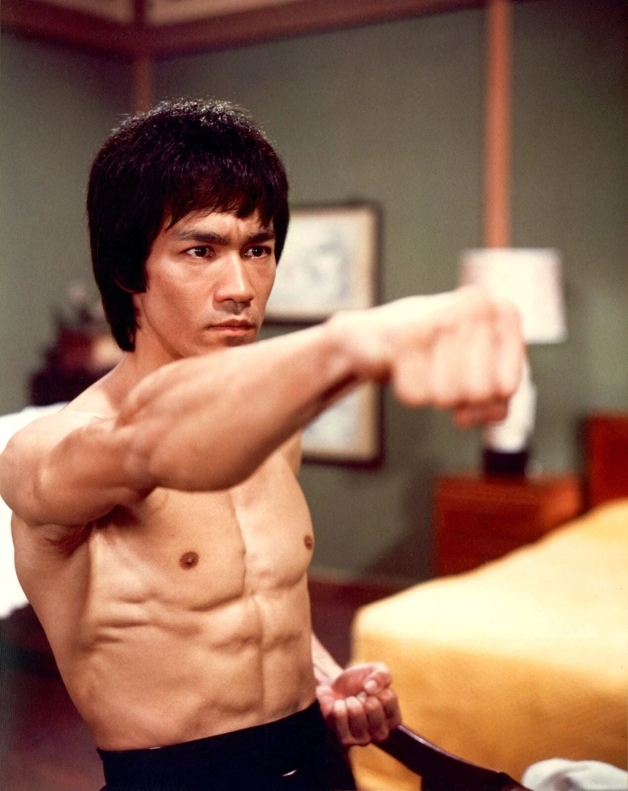 Actor Bruce Lee Classic Vintage Publicity Picture Keychain