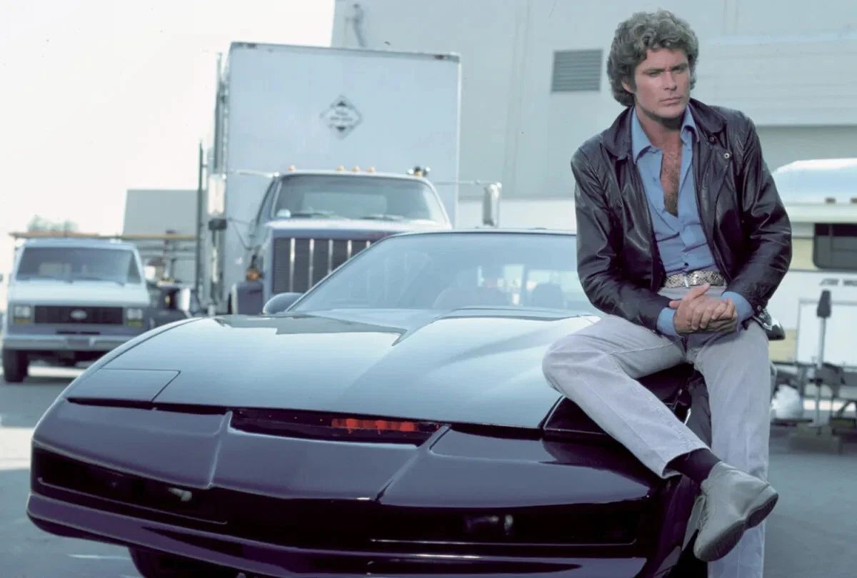 Actor David Hasselhoff In Old Tv Show Knight Rider Poster Picture Photo