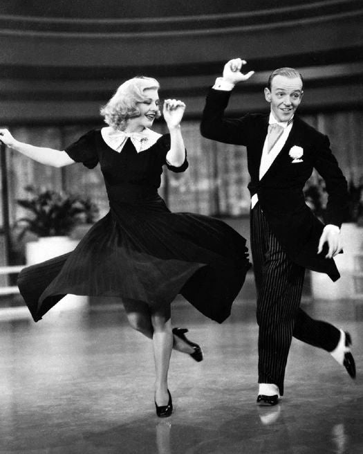 Actor Fred Astaire And Actress Ginger Rogers Glossy Keychain Dancer Print
