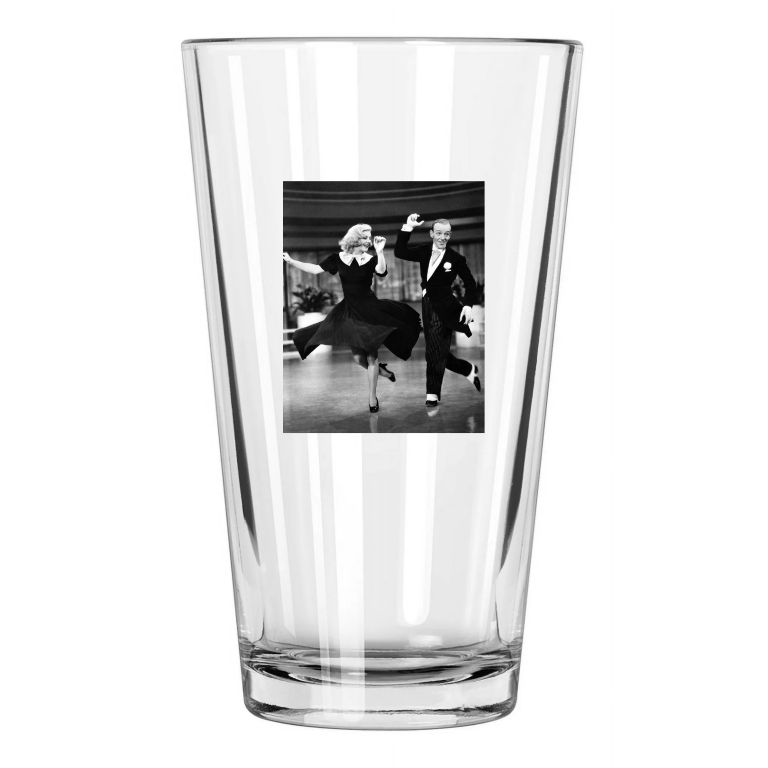 Actor Fred Astaire And Actress Ginger Rogers Dancer Pint Beer Drinking Glass