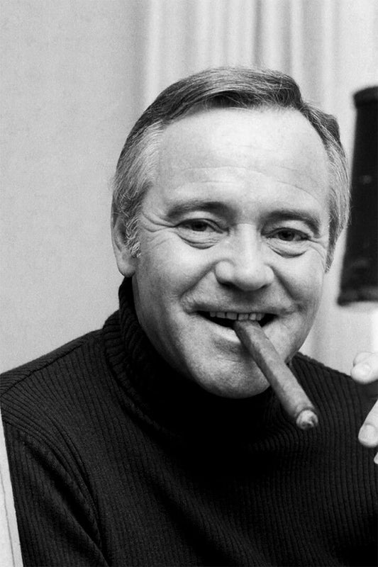 Actor Jack Lemmon Smoking Cigar Painting Print Jigsaw Puzzle