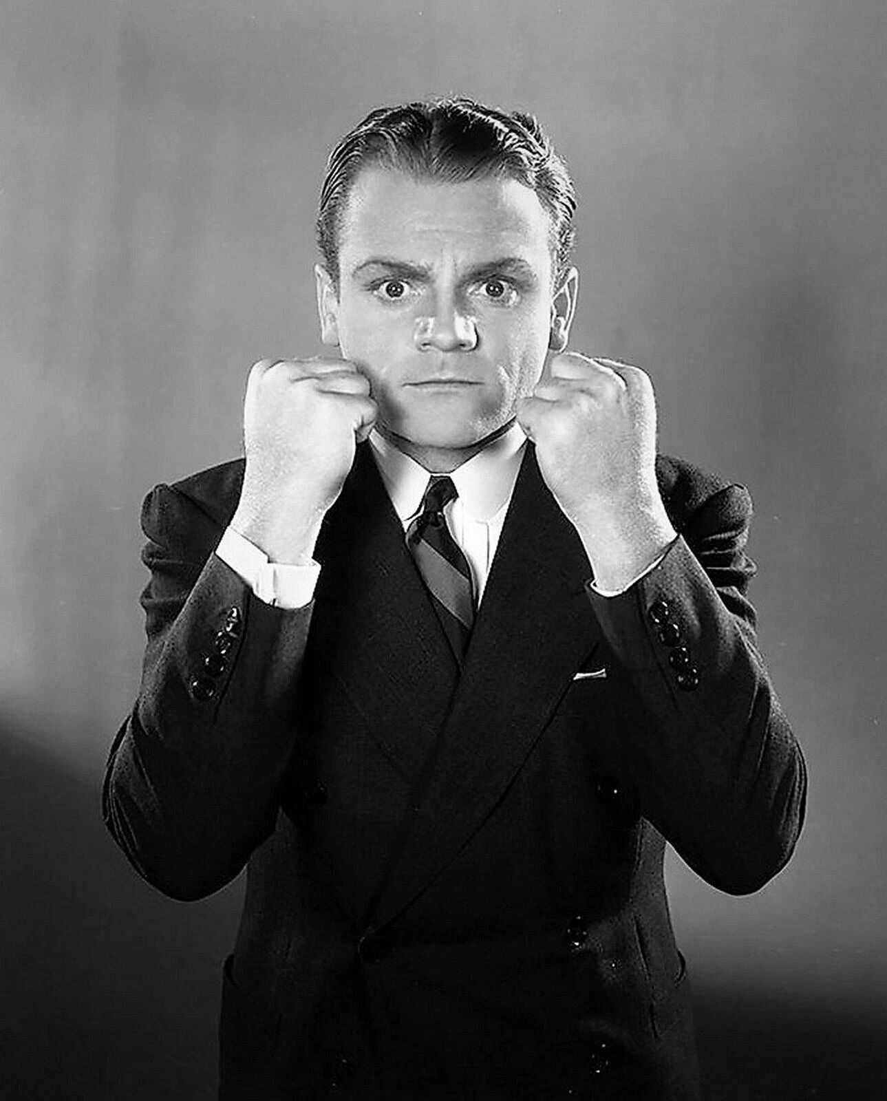 Actor James Cagney Classic Black & White Portrait Picture Photo