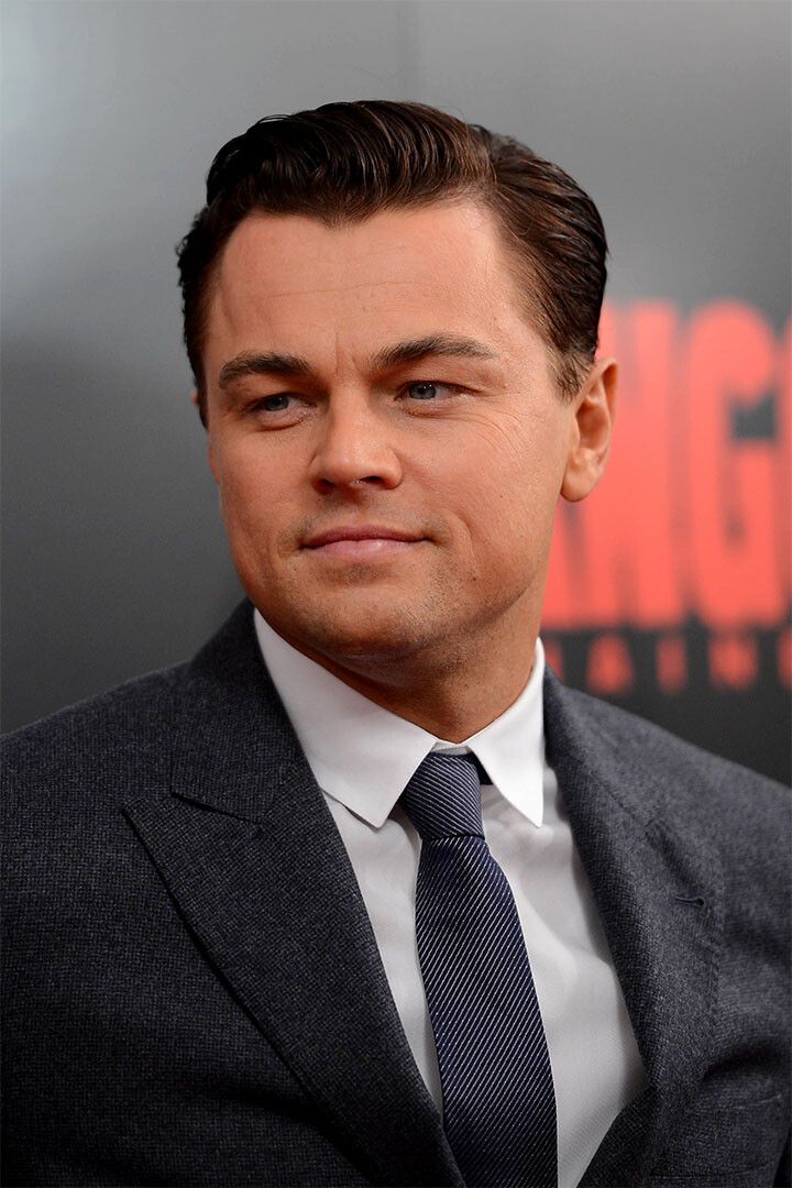 Actor Leonardo Dicaprio In Black Jacket Looking Left Wall Decor Jigsaw Puzzle