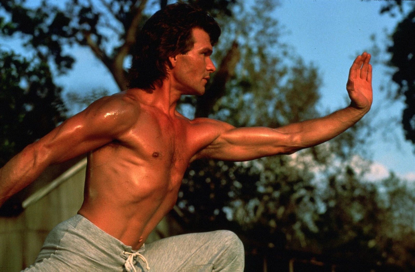 Actor Patrick Swayze In 1989 Movie Road House Picture Keychain Print
