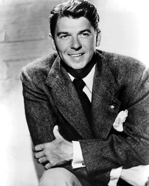 Actor President Ronald Reagan Glossy Keychain Portrait Keychain