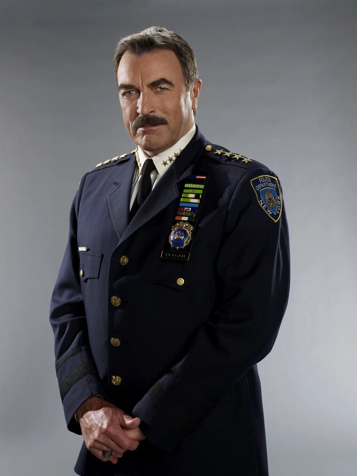 Actor Tom Selleck In Blue Bloods Tv Show Publicity Picture Keychain Keychain