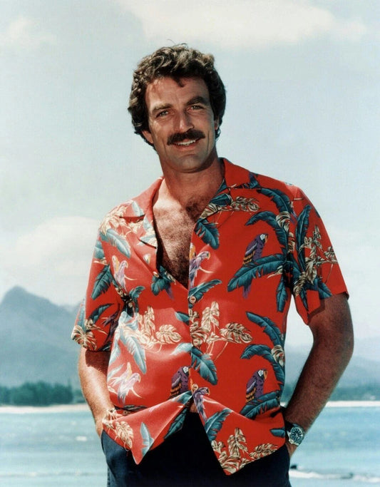 Actor Tom Selleck In Tv Show Magnum P.I. Publicity Picture Keychain Keychain