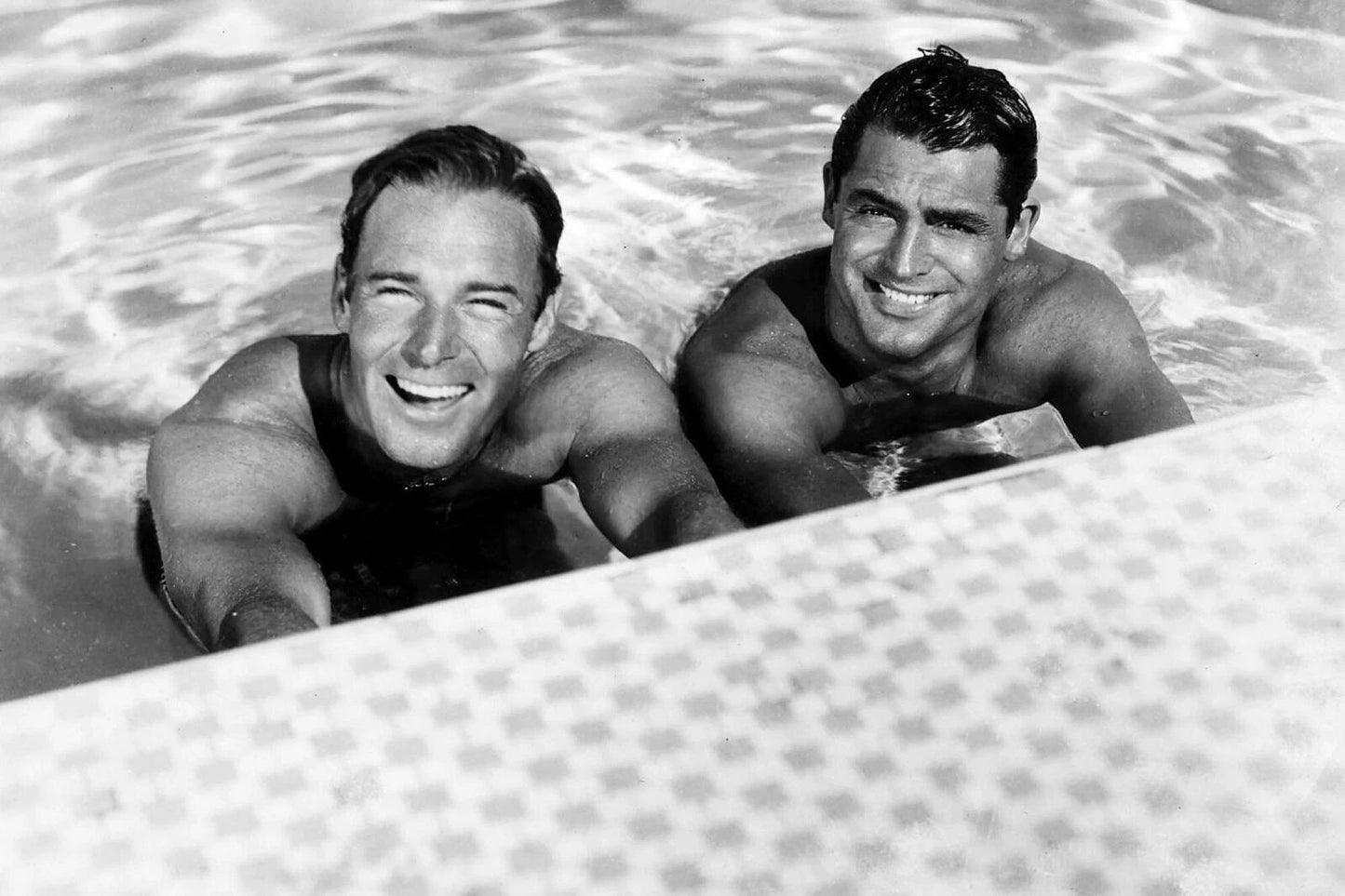 Actors Cary Grant & Randolph Scott Swimming In Pool 300 Piece Jigsaw Puzzle