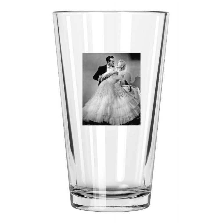 Actors Henry Fonda And Lucille Ball The Big Street Film Pint Beer Drinking Glass