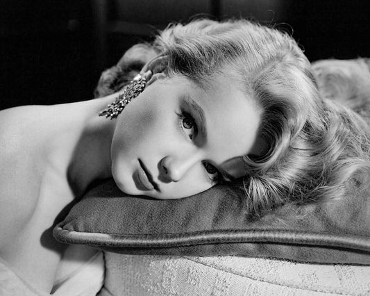 Actress Anne Francis Classic Retro 1950 Black & White Keychain Keychain