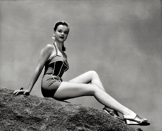 Actress Anne Francis Sitting On Rock Pin Up Magnet Picture Magnet