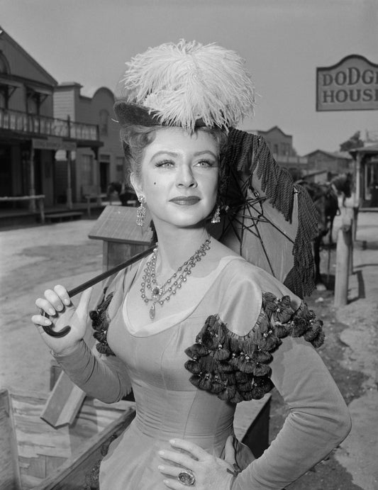 Actress Amanda Blake In Classic Western Portrait Picture Keychain Print