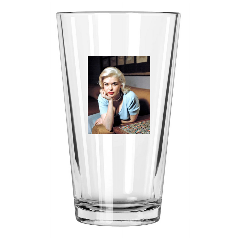 Actress Dancer Jayne Mansfield Photo Celebrity Model Pint Beer Drinking Glass